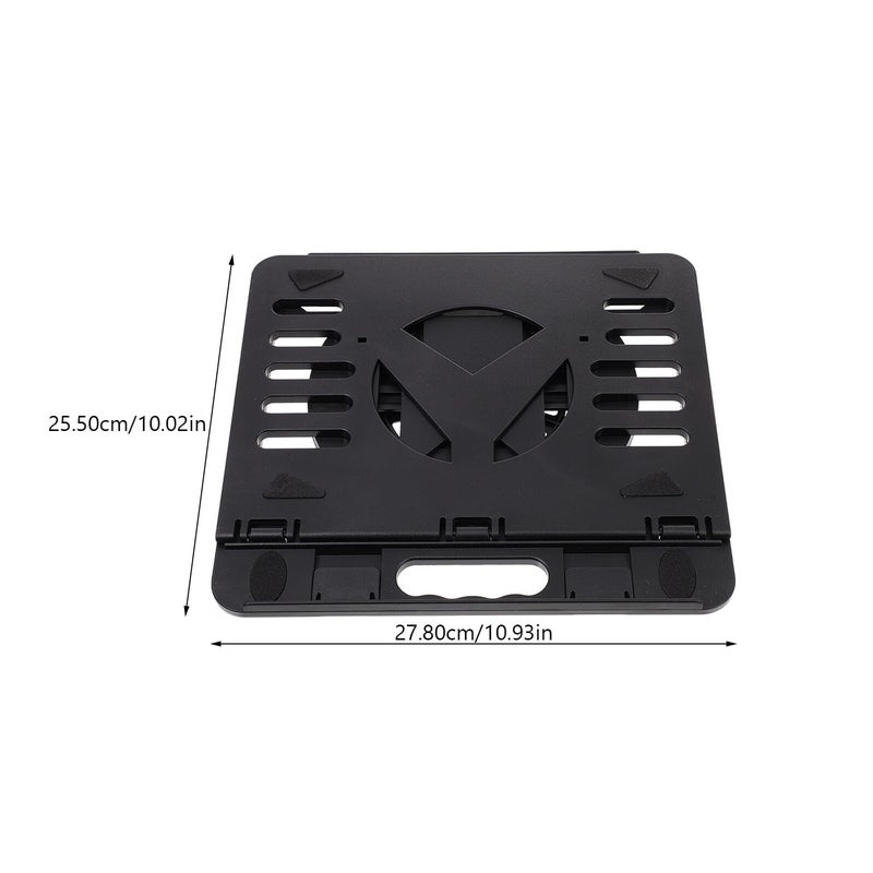 Adjustable Height Portable Folding Laptop Stand with Cooling Vent Lightweight Black - Image 3