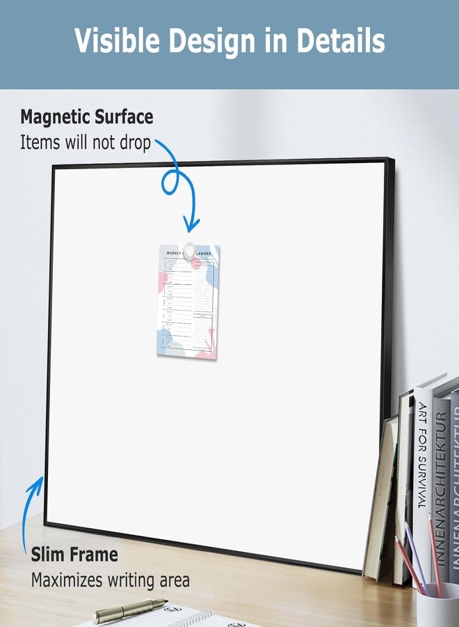 QUEENLINK Large Dry Erase White Board, 36'' x 24'', Wall Hanging Magnetic Whiteboard for Home Office School Kitchen, Black Aluminum Frame - Image 5