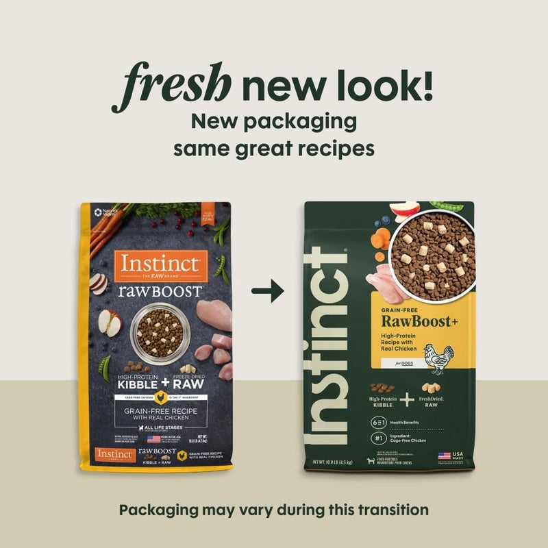 Instinct طعام الكلاب الجاف من إنستينكت رو بوست كيبيل دجاج - 10 أرطال - Image 3