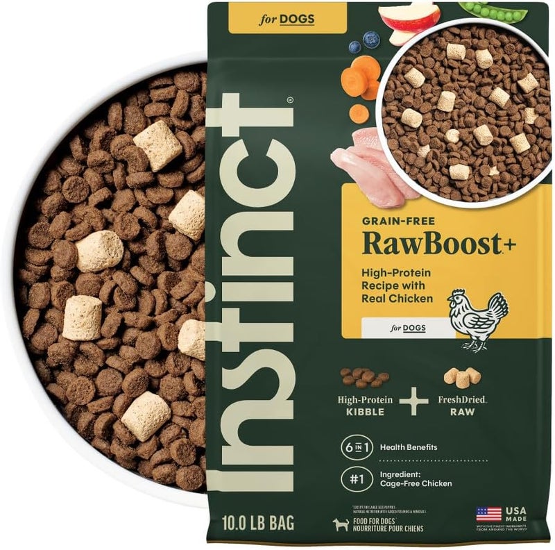 REF. Instinct Raw Boost Kibble Chicken Dry Dog Food - 10LBS - Image 1