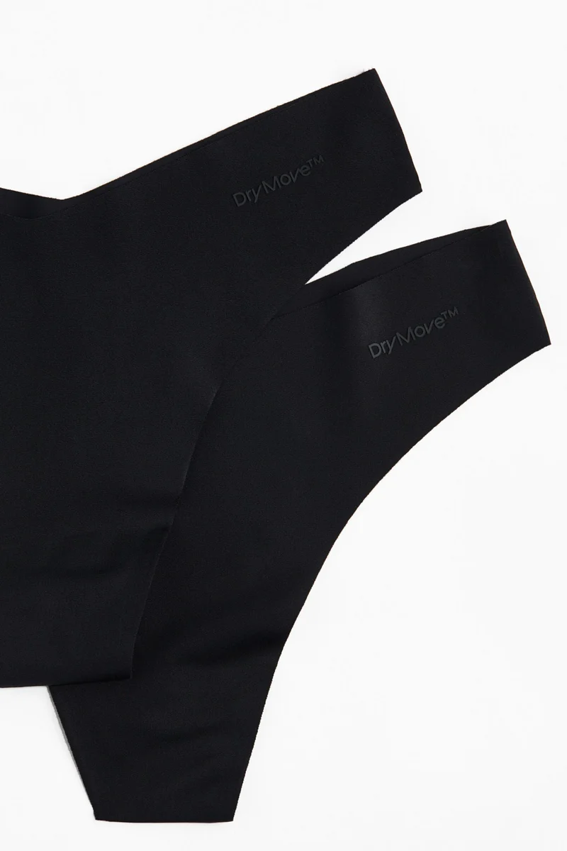 H&M  3-pack DryMove™ Sports thong briefs for Women | Best Price UAE