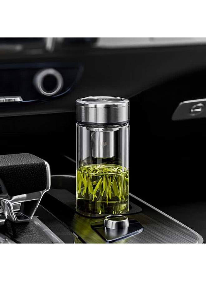 Wanxiang Single-layer Glass Cup U49r Business Tea Infuser Cup Titanium Silver 660ml Large Capacity Office Tea Cup - Image 2
