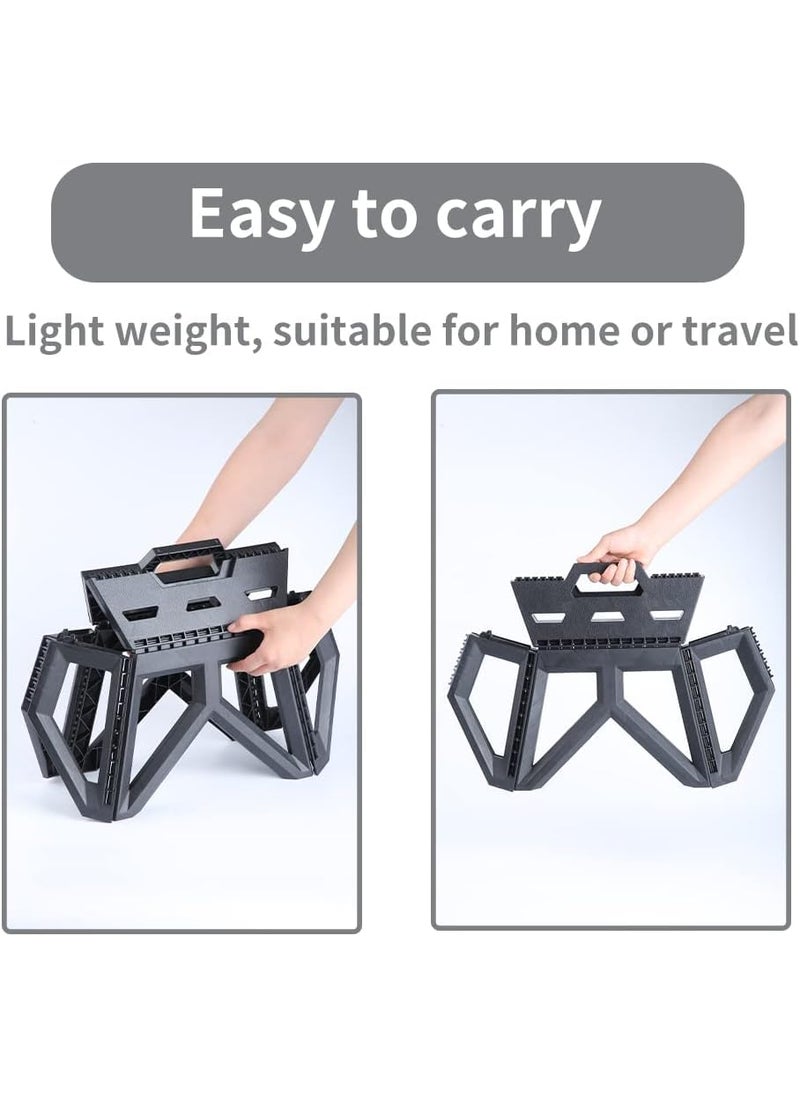 SEVIA Sevia Folding Step Stool Strong Heavy Duty Skid Resistant Stool for Camping for Mountain Climbing Camping Barbecues Fishing Athletic Meets Long Trips Gardens  - Image 3