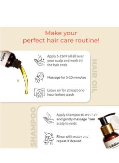 Vedix Vedix Ayurvedic Hair Care Combo Pack, Customized Hair Care Kit - Hair Oil + Anti Hair Fall Shampoo for Normal/Oily Hair with Normal-Oily Scalp & Curly-Wavy Hair - 200 ml  - Image 5