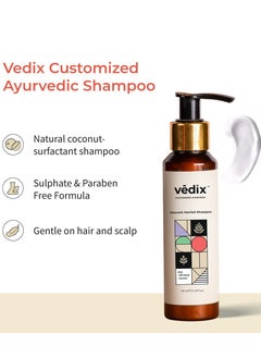 Vedix Vedix Ayurvedic Hair Care Combo Pack, Customized Hair Care Kit - Hair Oil + Anti Hair Fall Shampoo for Normal/Oily Hair with Normal-Oily Scalp & Curly-Wavy Hair - 200 ml  - Image 3