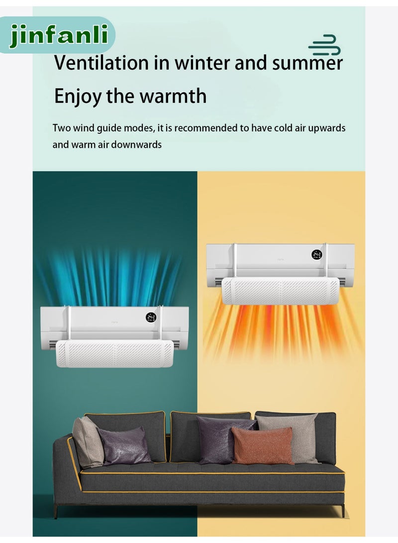 جين فان ل أنا عاكس مكيف الهواء عاكس رياح مكيف الهواء، عاكس تدفق الهواء القابل للتعديل لمكيف الهواء المنفصل لمنع نفخ مكيف الهواء المباشر، مناسب للمنزل والمكتب عاكس رياح مكيف الهواء القابل للسحب (الإصدار القياسي) - Image 2
