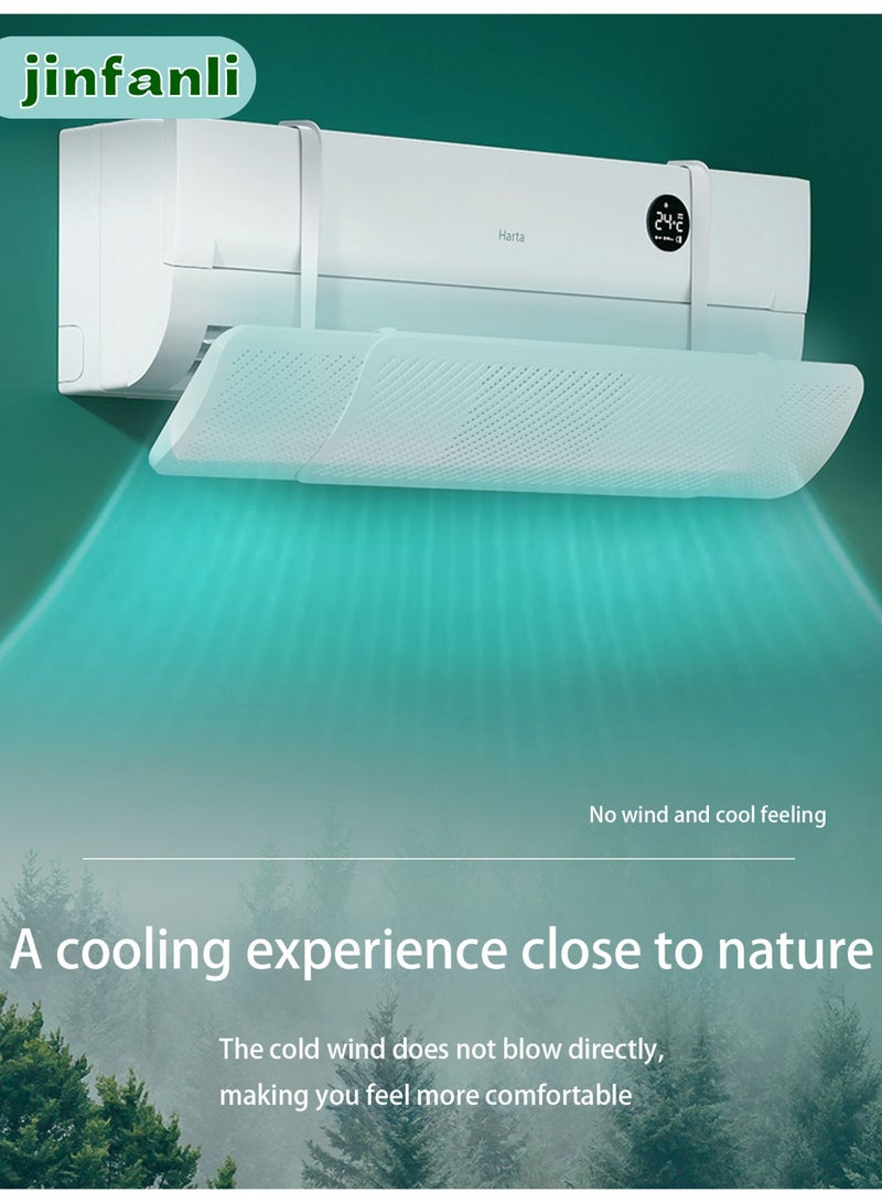 جين فان ل أنا عاكس مكيف الهواء عاكس رياح مكيف الهواء، عاكس تدفق الهواء القابل للتعديل لمكيف الهواء المنفصل لمنع نفخ مكيف الهواء المباشر، مناسب للمنزل والمكتب عاكس رياح مكيف الهواء القابل للسحب (الإصدار القياسي) - Image 3