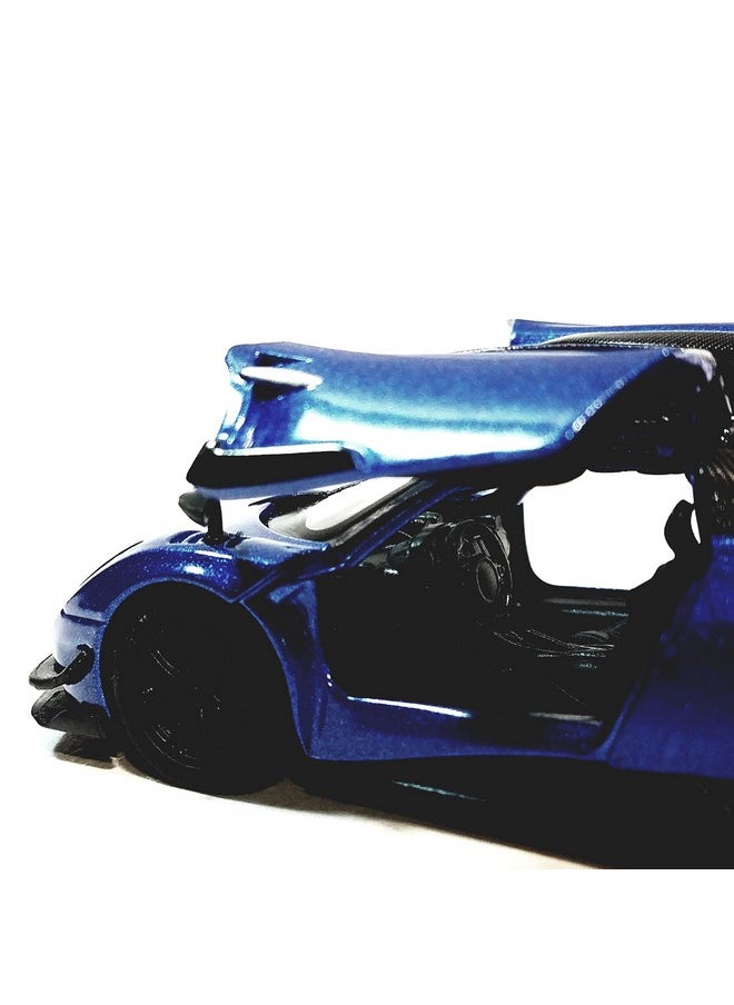 Kinsmart 2016 Pagani Huayra Bc Blue 5" 1:38 Scale Die Cast Metal Model Toy Car W/Pullback Action  - Image 5