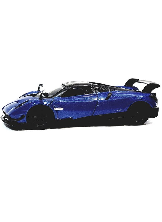 Kinsmart 2016 Pagani Huayra Bc Blue 5" 1:38 Scale Die Cast Metal Model Toy Car W/Pullback Action  - Image 3