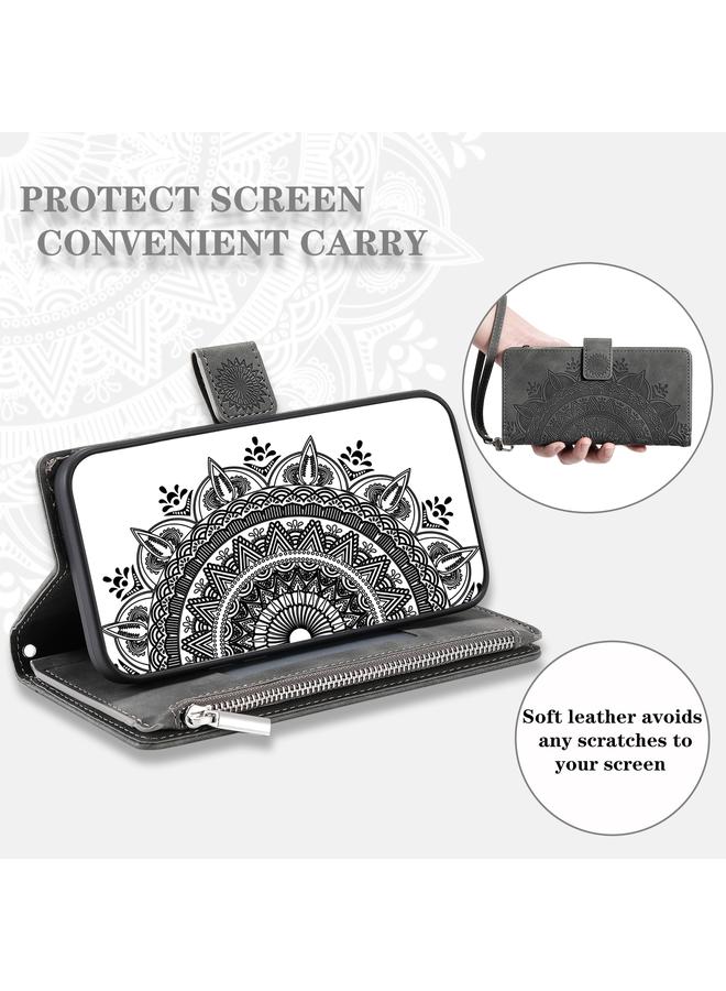 S-TOP Case For Samsung Galaxy A36 Multi-Card Totem Zipper Leather Phone Case - Image 5