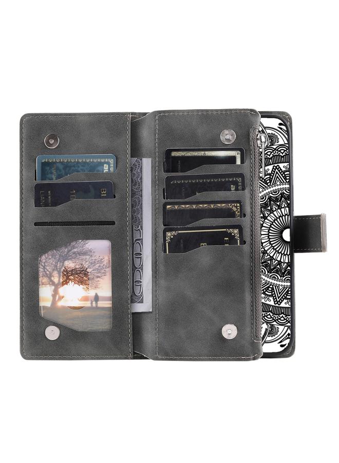 S-TOP Case For Samsung Galaxy A36 Multi-Card Totem Zipper Leather Phone Case - Image 3