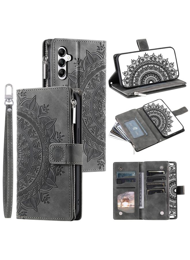 S-TOP Case For Samsung Galaxy A36 Multi-Card Totem Zipper Leather Phone Case - Image 1
