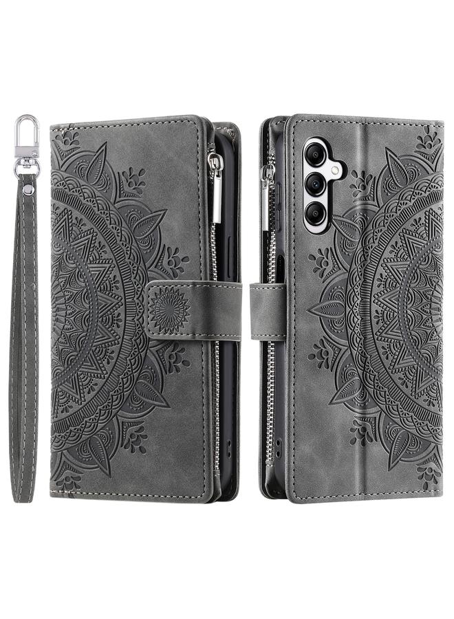 S-TOP Case For Samsung Galaxy A36 Multi-Card Totem Zipper Leather Phone Case - Image 2
