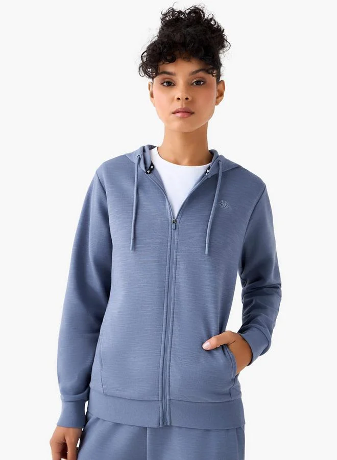 Kappa Kappa Women Zip Closure Hooded Sweatshirt