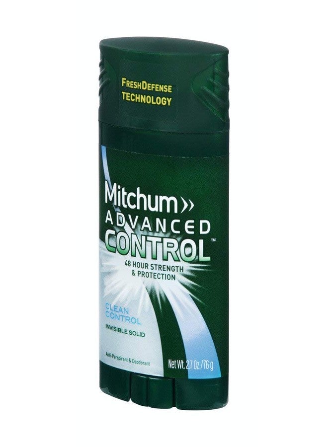 Mitchum Men Advanced Control, Clean Control Invisible Solid 2.7 oz (Pack of 12)