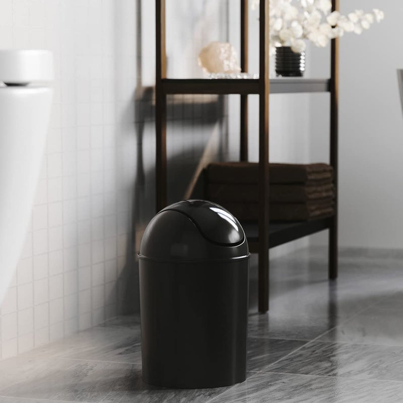 Umbra Mini Waste Can 1-1/2 Gallon with Swing Lid, Matte - Image 3