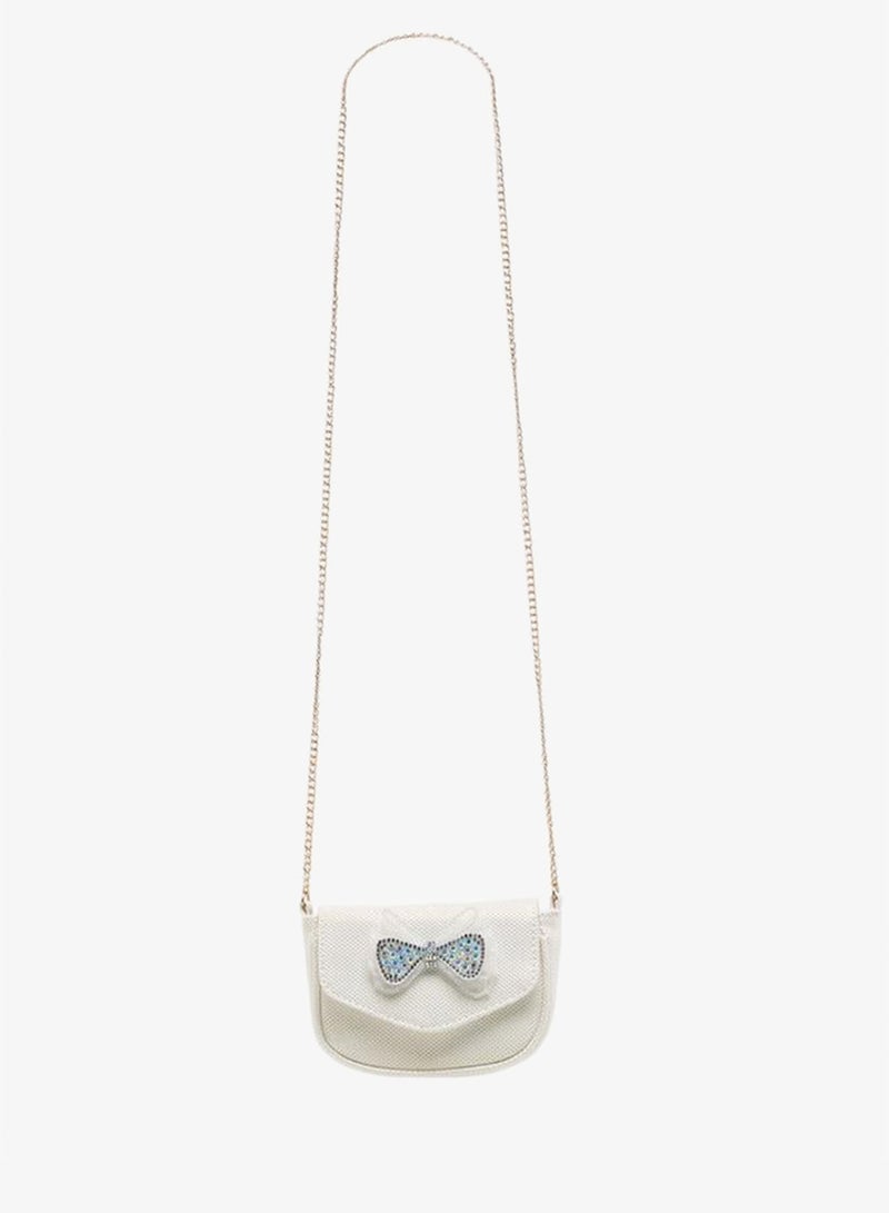 Flora Bella By Shoexpress Embellished Bow Crossbody Bag with Chain Strap - Image 3