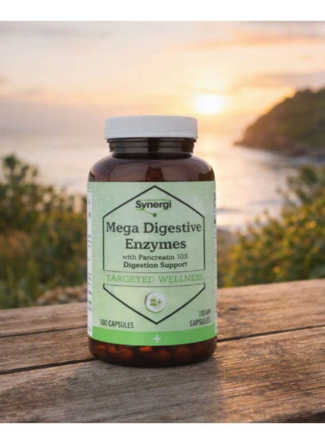 Vitacost Synergy®, Mega Digestive Enzymes With Pancreatin 10X, 300 Capsules - Image 3