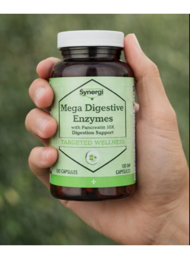 Vitacost Synergy®, Mega Digestive Enzymes With Pancreatin 10X, 300 Capsules - Image 2