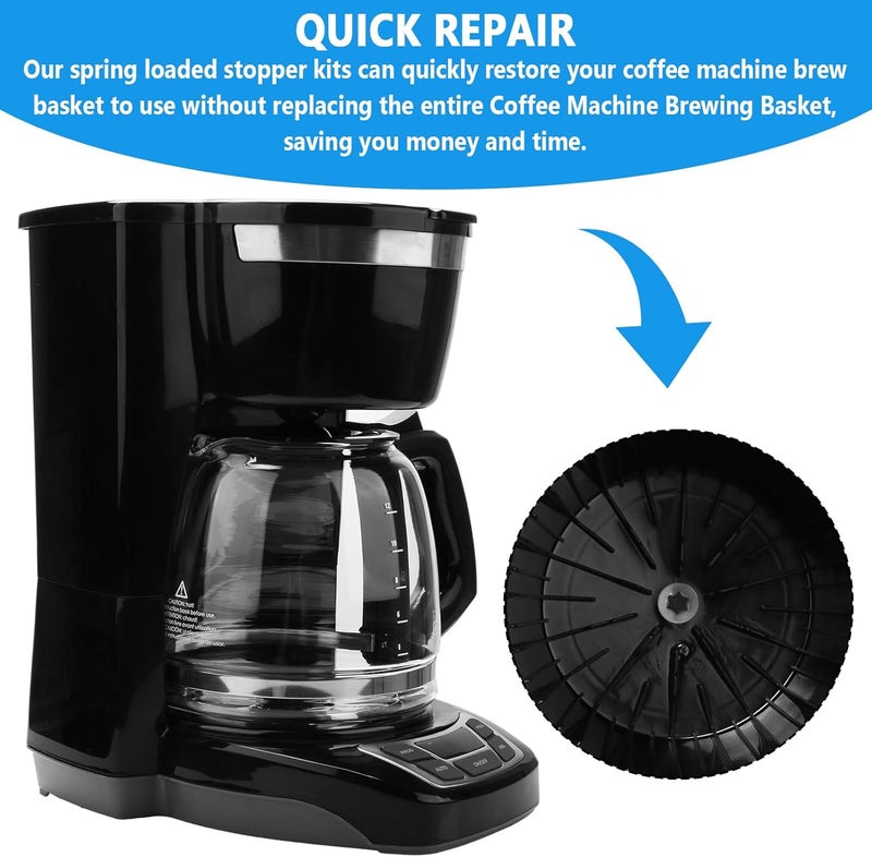 GEAIN Coffee Machine Brewing Basket Bottom spring loaded stopper kits Fits for Black+Decker CM1160B coffee makers Brew Basket, fits majority 4-12 Cup Drip Coffee Makers 2 pack - Image 5