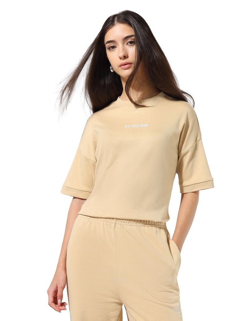 U.S. Polo Assn. HIGH Neck Boxy Crop TEE - Image 1