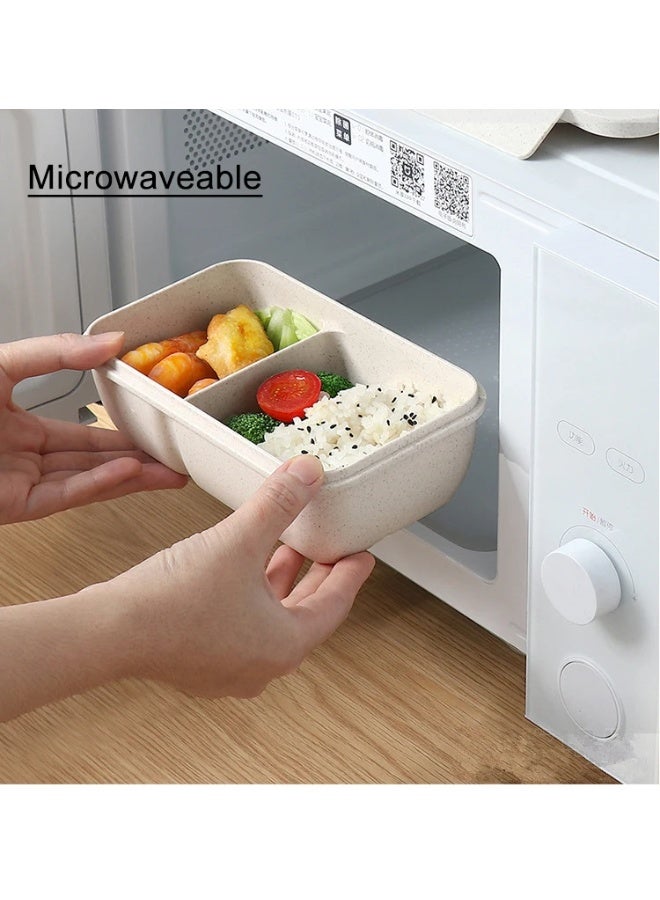 LOOFI 3-piece food storage set lunch box with cup, bag, spoon, and fork - lunch food box - Bento box 850 ml - Image 5