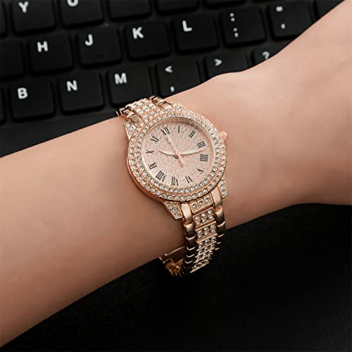 CdyBox 3Pack Ladies Diamond Watch Luxury Rhinestone Bracelet Quartz Analog Watches Set Wristwatch for Women - Image 3