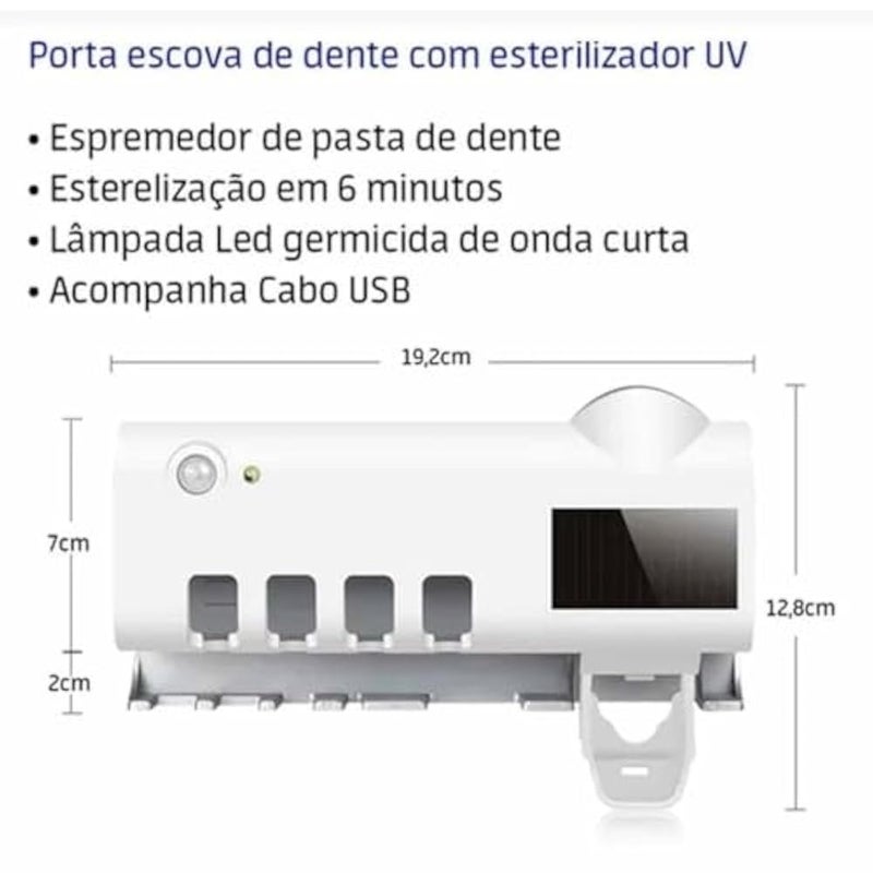 Romsto Toothbrush Holder Automatic Paste Holder and Uv Sterilizer - Image 4