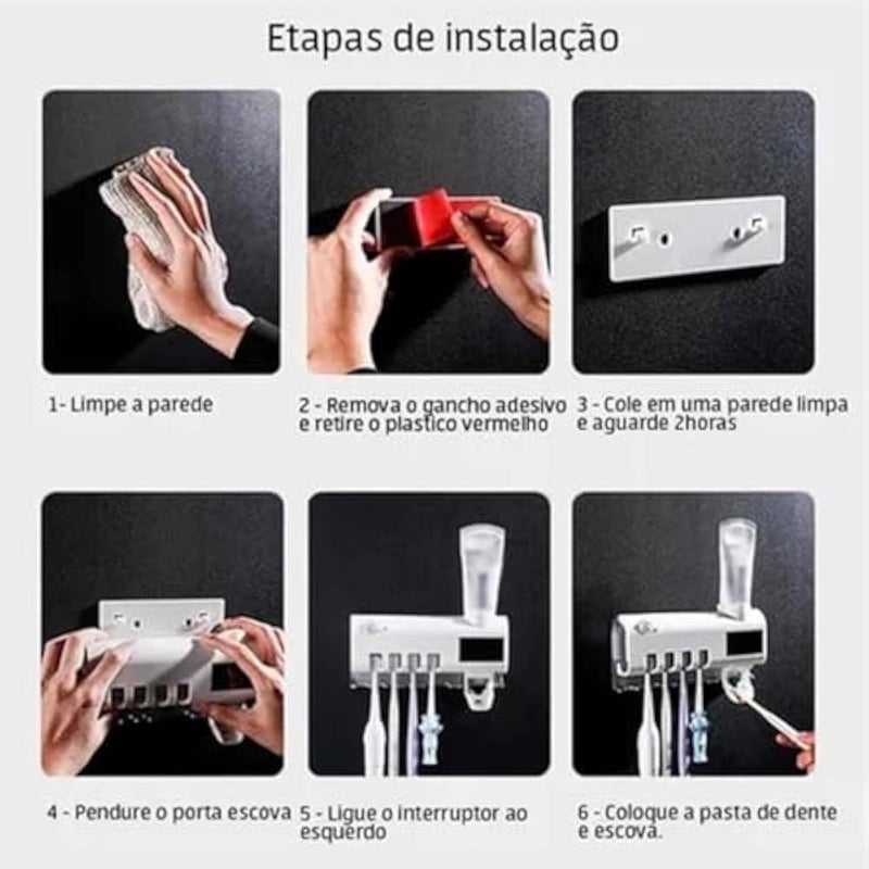 Romsto Toothbrush Holder Automatic Paste Holder and Uv Sterilizer - Image 2