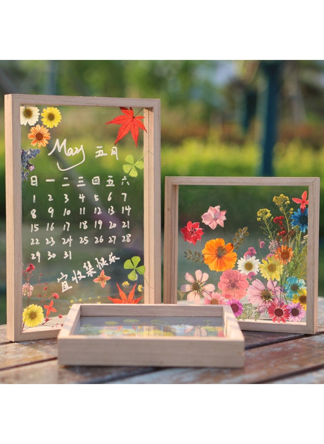 Generic - Acrylic Dried Flower Photo Frame Transparent Frame Handmade DIY Glass Painting Embossed Plant Specimen Solid Wood Display Frame-Color:Other Sizes: 5 Sets Of Special Paint Combinations For 12 Colors Of Glass Painting - Image 1