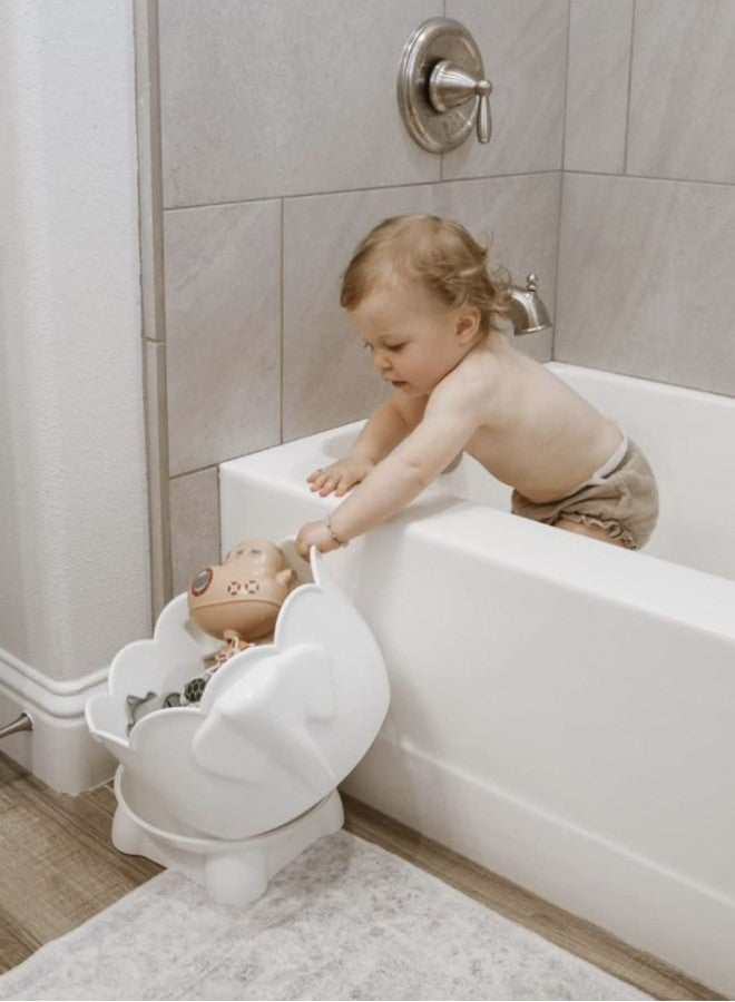 Tiipi Bath Toy Storage - 2 Piece Baby Bathtub Toy Holder with Removable Base for Draining - Drying Kids Bucket Caddy Bathroom Shower Toy Organizer for Baby Bath Toys Outside Tube (Bath Buddy Toy Storage)  - Image 2
