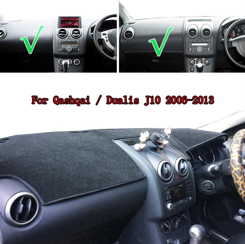 Wivplex RHD Car Dashboard Cover Mat for Nissan Qashqai J10 - Image 5
