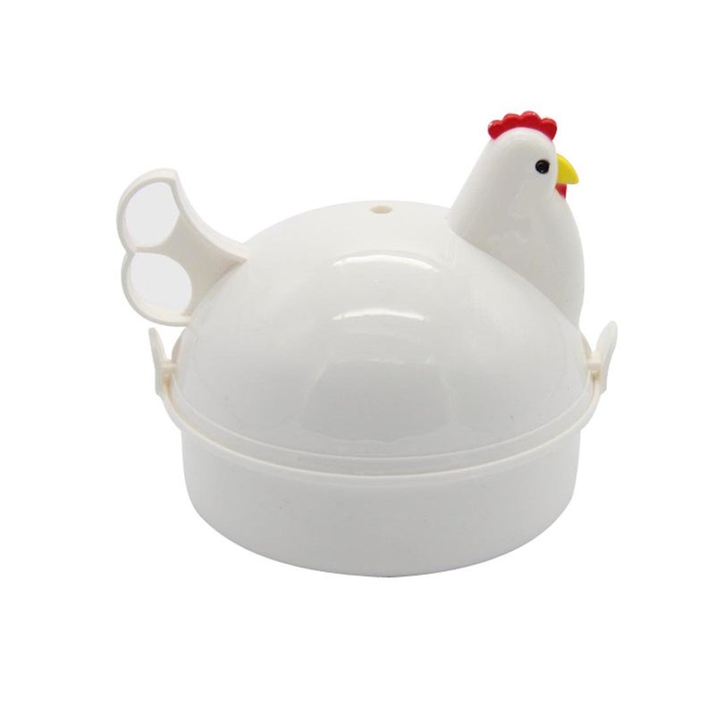 Mochiglory Mochiglory Chicken Shape Microwave Egg Cooker 4 Eggs Capacity Boiler Steamer Poacher for Omelet  Soft Medium HardBoiled Egg 