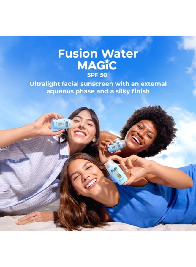 ISDIN Fotoprotector Fusion Water SPF50 50 ml | Ultra-Light Daily Facial Sunscreen | Broad-Spectrum UV Protection - Image 4