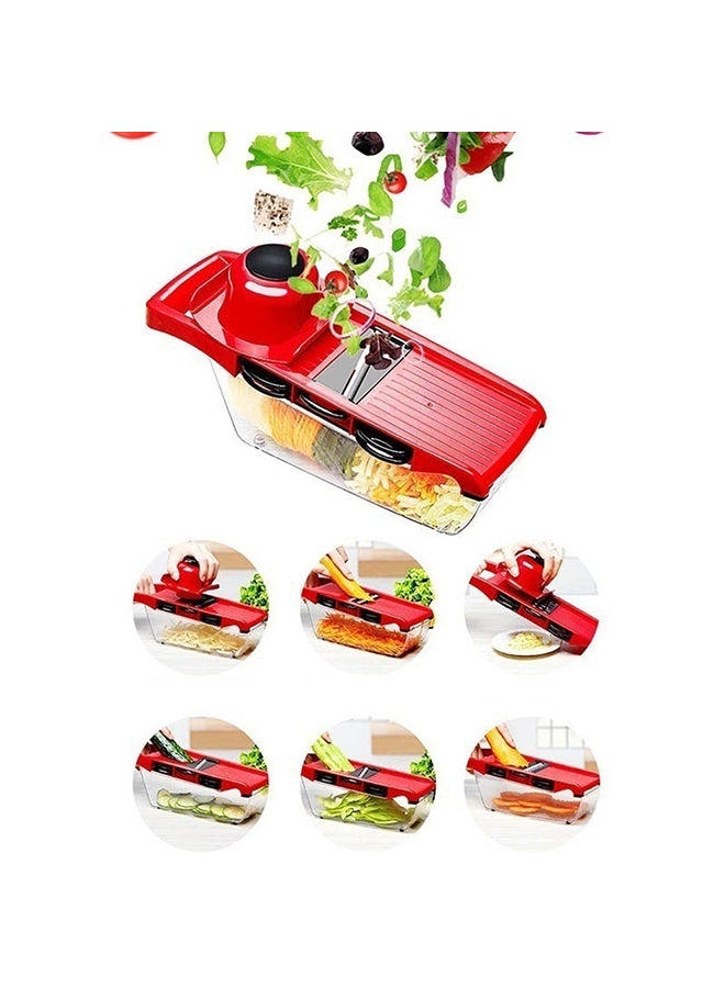 Multifunctional Stainless Steel Vegetable Cutter Red/Black 425grams - Image 4