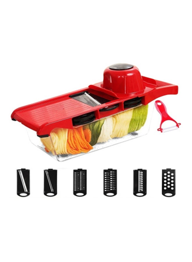 Multifunctional Stainless Steel Vegetable Cutter Red/Black 425grams - Image 1