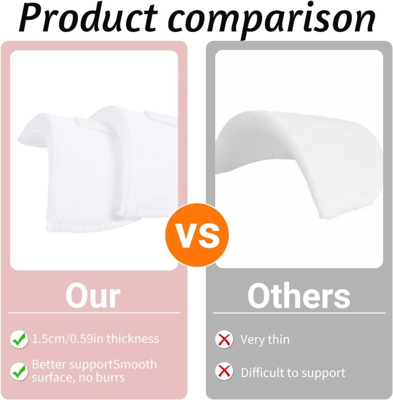 Shoulder Pads: 3 Pairs 16*9*1.5cm Non-slip Edge Design - Reusable Soft Sponge Shoulder Enhancers for Men Women Professional Wardrobe, Jacket, Blazer Tailoring - Image 5