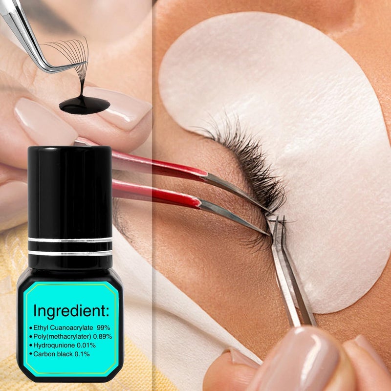 VAVALASH Eyelash Extension Adhesive - 0.5-1 Sec Drying Time, 9 Weeks Retention, Maximum Bond, Long Lasting Black Lash Glue for Professional Use Only (Volume, 5ml) - Image 3