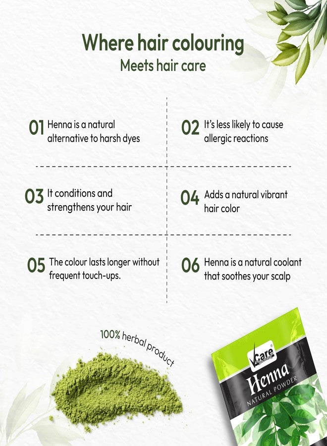 VCare Henna Natural Powder for Hair - 200 gm (Pack of 2) | Natural Conditioning & Anti-Dandruff - Image 2