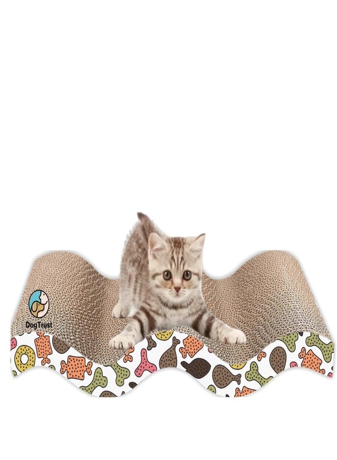 Pet Believe لعبة Pet Believe Cat Wave Patterns - لعبة خدش داخلية من الورق المقوى على شكل موجة مع وسادة خدش للقطط المنزلية - Image 1