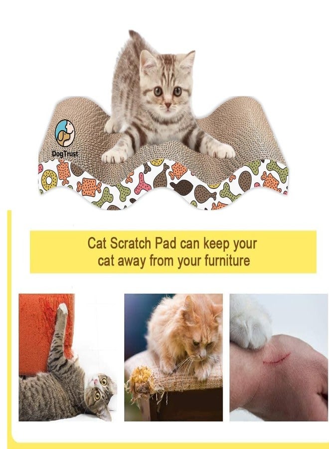 Pet Believe لعبة Pet Believe Cat Wave Patterns - لعبة خدش داخلية من الورق المقوى على شكل موجة مع وسادة خدش للقطط المنزلية - Image 2