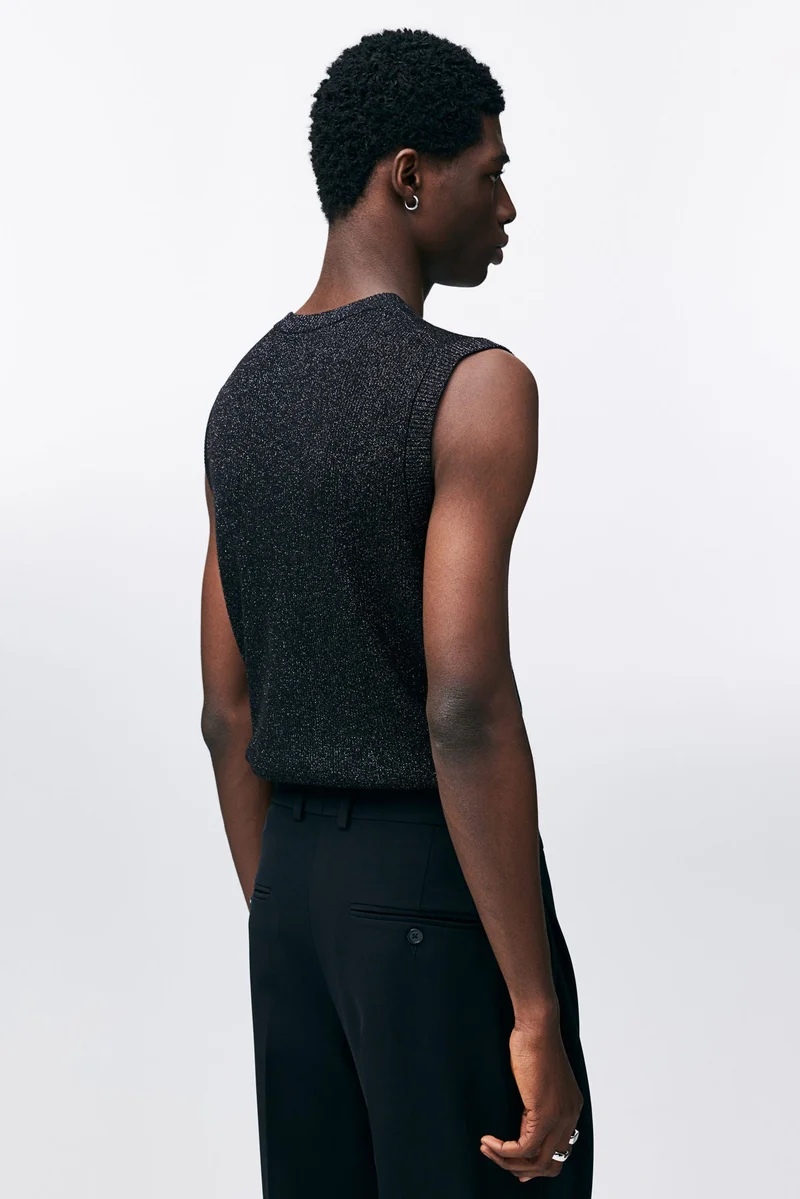 H&M Slim Fit Glittery Sweater Vest