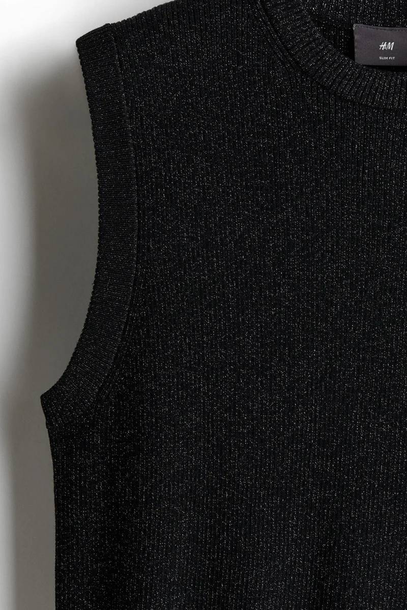 H&M Slim Fit Glittery Sweater Vest