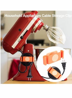 KASTWAVE Cord Holder Cable Clips, Cord Organizer for Kitchen Appliances, 4PCS Self-Adhesive Rotatable Cord Wrap Organizers, for Organizing USB, Computer Cables Power Cords Management Clips, Home, Office Tidy  - Image 4
