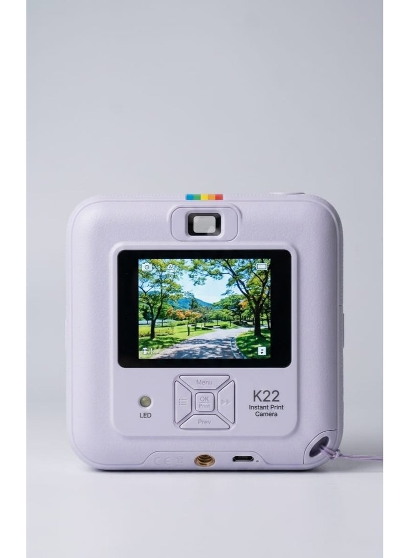 phomemo Instant Print Camera K22 | HD Kids Camera with Thermal Printing | White - Image 2
