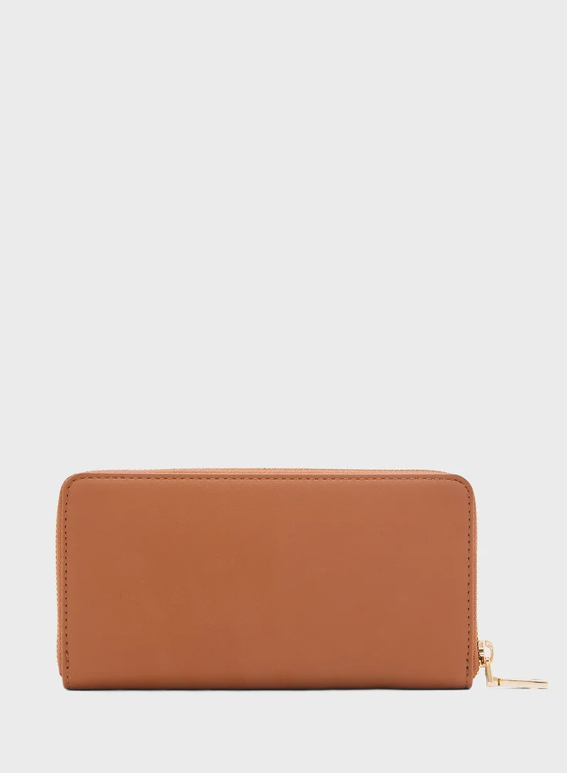 Love Moschino Logo Detailed Zip Over Wallet