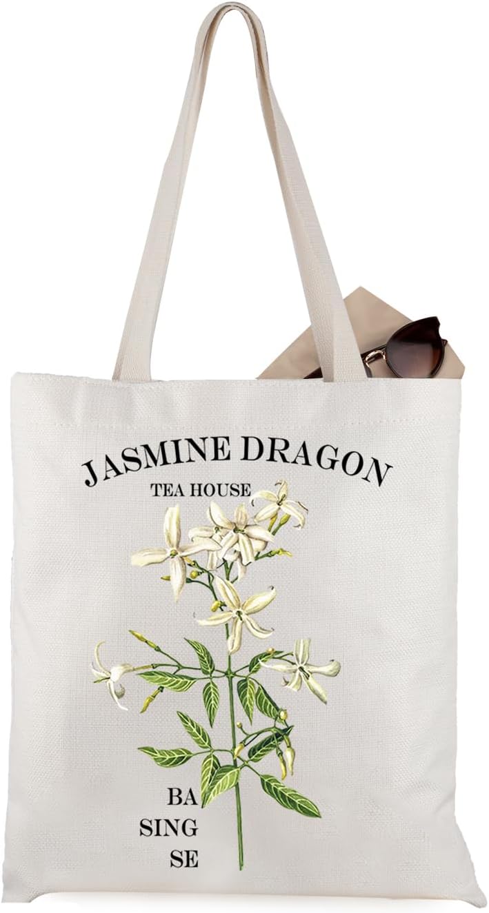 WCGXKO WCGXKO Uncle Iroh Lover Gift Jasmine Dragon Tea House Tote Bag for Fans Fandom Merch
