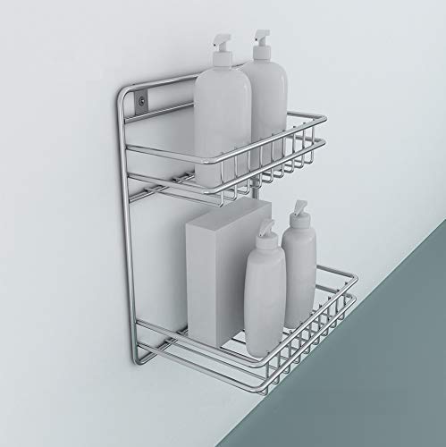Valashiv Stainless Steel Multipurpose Kitchen and Bathroom Detergent HolderBathroom Rack SilverSpice jar Rack - Image 5