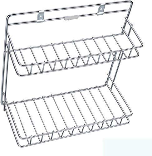 Valashiv Stainless Steel Multipurpose Kitchen and Bathroom Detergent HolderBathroom Rack SilverSpice jar Rack - Image 1
