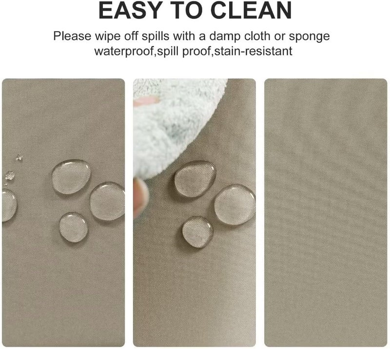DWCN Taupe Tablecloth Stain Protection Washable Table Linen Waterproof Table Cloth for Dining Room, Garden, Party, Weddings or Household, 140 x 280 cm - Image 2